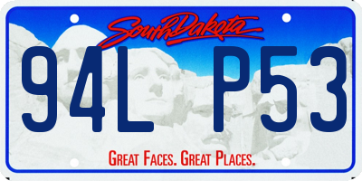 SD license plate 94LP53