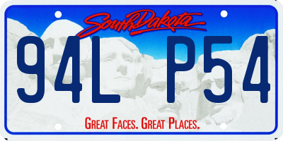 SD license plate 94LP54