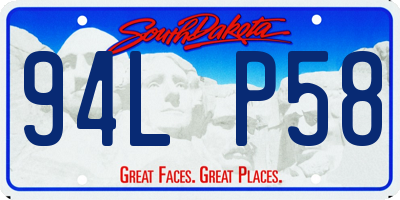 SD license plate 94LP58