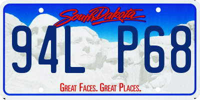 SD license plate 94LP68