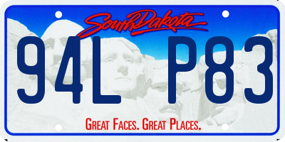 SD license plate 94LP83