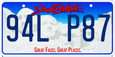SD license plate 94LP87