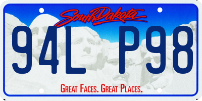 SD license plate 94LP98
