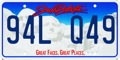 SD license plate 94LQ49