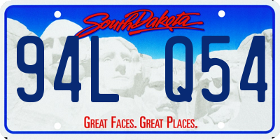 SD license plate 94LQ54