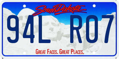 SD license plate 94LR07