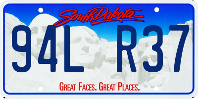SD license plate 94LR37
