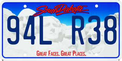 SD license plate 94LR38