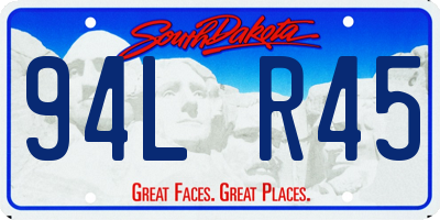 SD license plate 94LR45