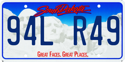 SD license plate 94LR49