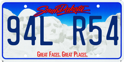 SD license plate 94LR54