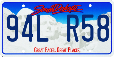 SD license plate 94LR58