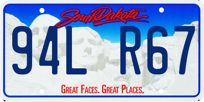 SD license plate 94LR67