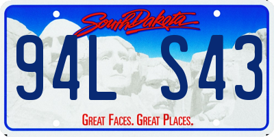 SD license plate 94LS43