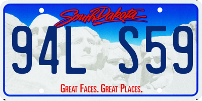 SD license plate 94LS59