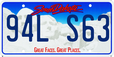 SD license plate 94LS63