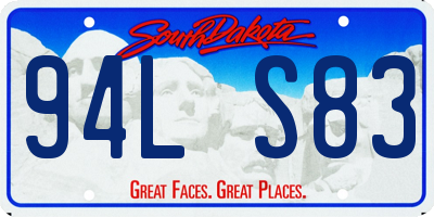 SD license plate 94LS83