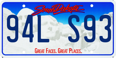 SD license plate 94LS93