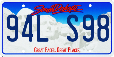 SD license plate 94LS98