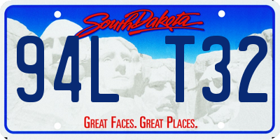 SD license plate 94LT32