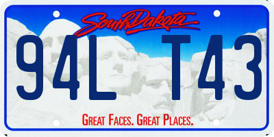 SD license plate 94LT43