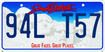 SD license plate 94LT57