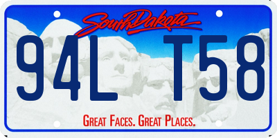 SD license plate 94LT58