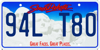 SD license plate 94LT80