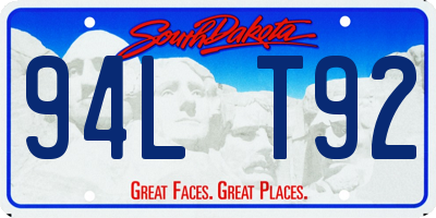 SD license plate 94LT92