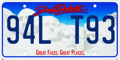 SD license plate 94LT93