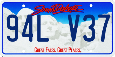 SD license plate 94LV37