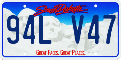 SD license plate 94LV47