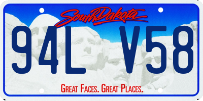SD license plate 94LV58