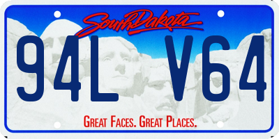 SD license plate 94LV64