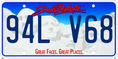 SD license plate 94LV68