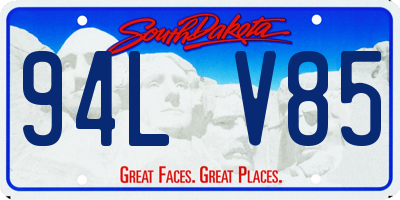 SD license plate 94LV85