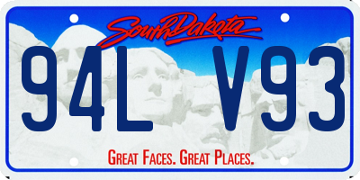 SD license plate 94LV93