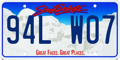 SD license plate 94LW07