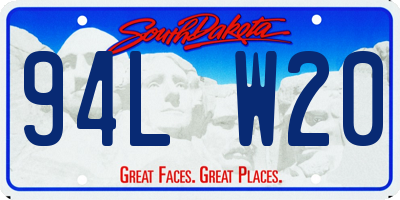 SD license plate 94LW20