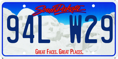 SD license plate 94LW29