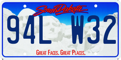 SD license plate 94LW32