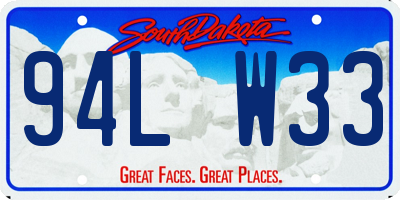 SD license plate 94LW33