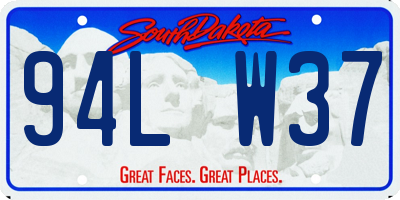 SD license plate 94LW37