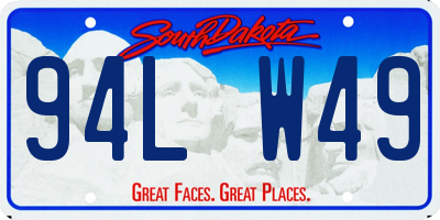SD license plate 94LW49