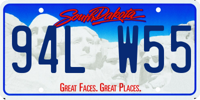 SD license plate 94LW55