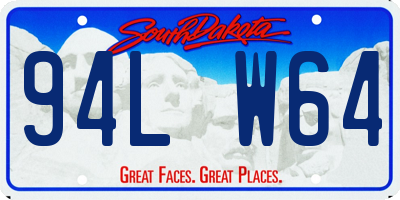 SD license plate 94LW64