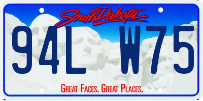 SD license plate 94LW75