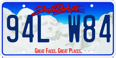 SD license plate 94LW84
