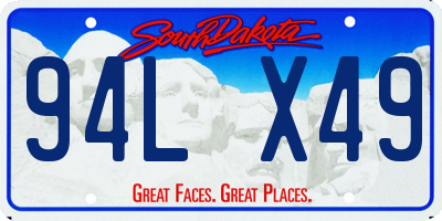 SD license plate 94LX49