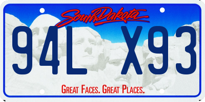 SD license plate 94LX93